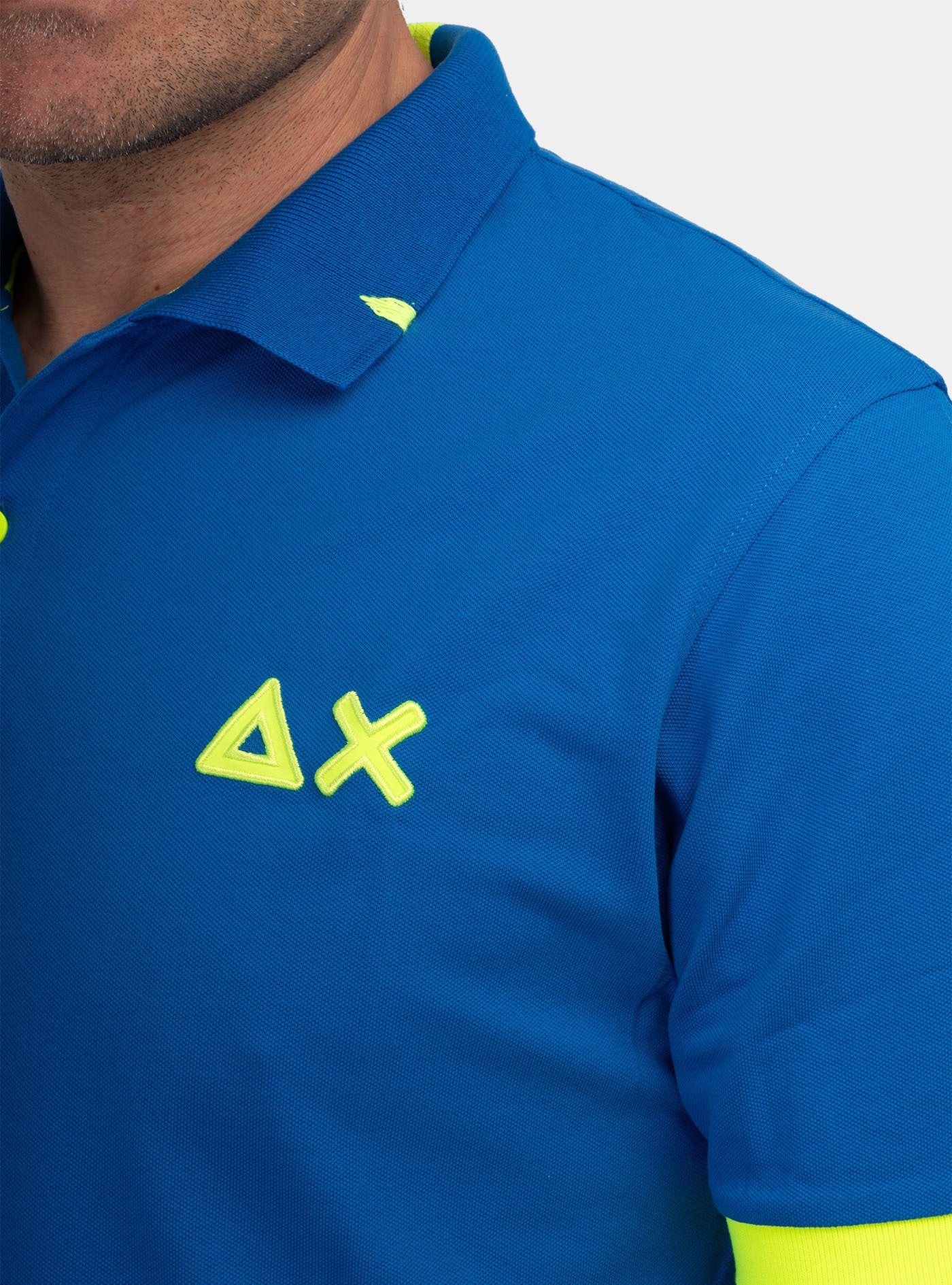 immagine-4-sun-68-polo-logo-fluo-navy-blue-polo-a34122-07