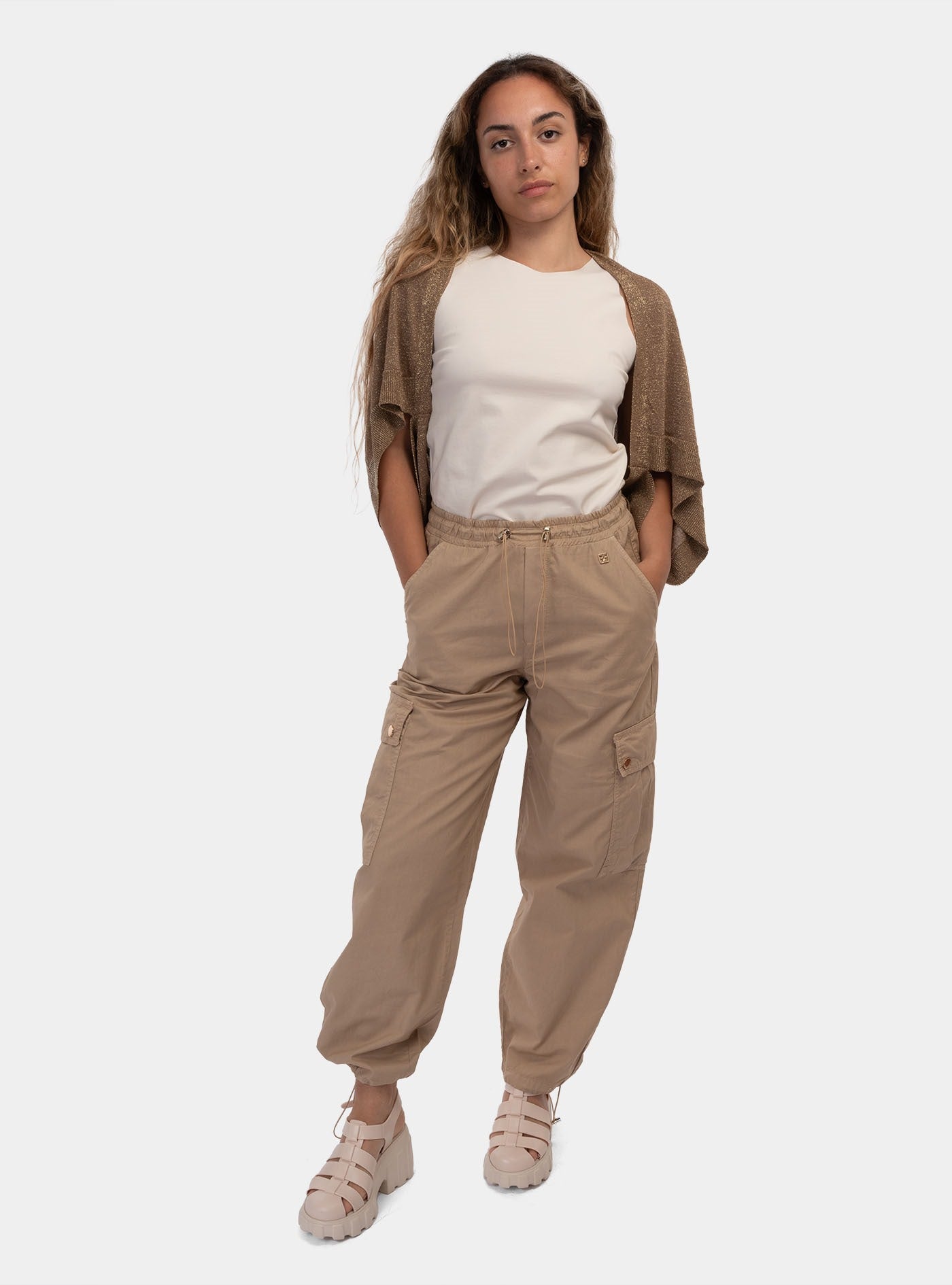 immagine-5-fracomina-elastic-cargo-pant-camel-pantaloni-fr24svc006w62801-093